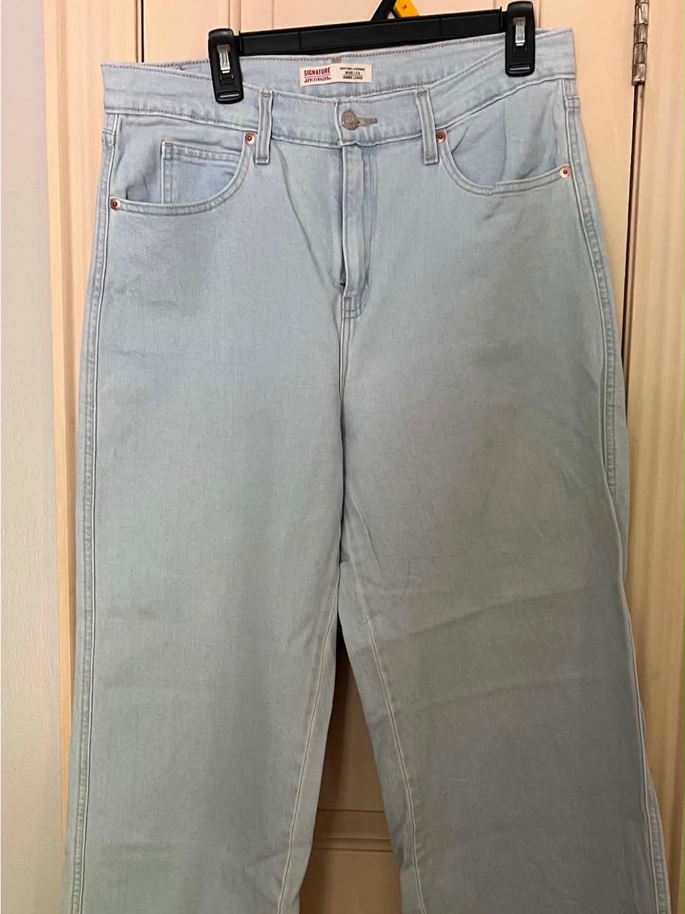 Signature by Levi Strauss Light Blue Wide Leg Crop Jeans